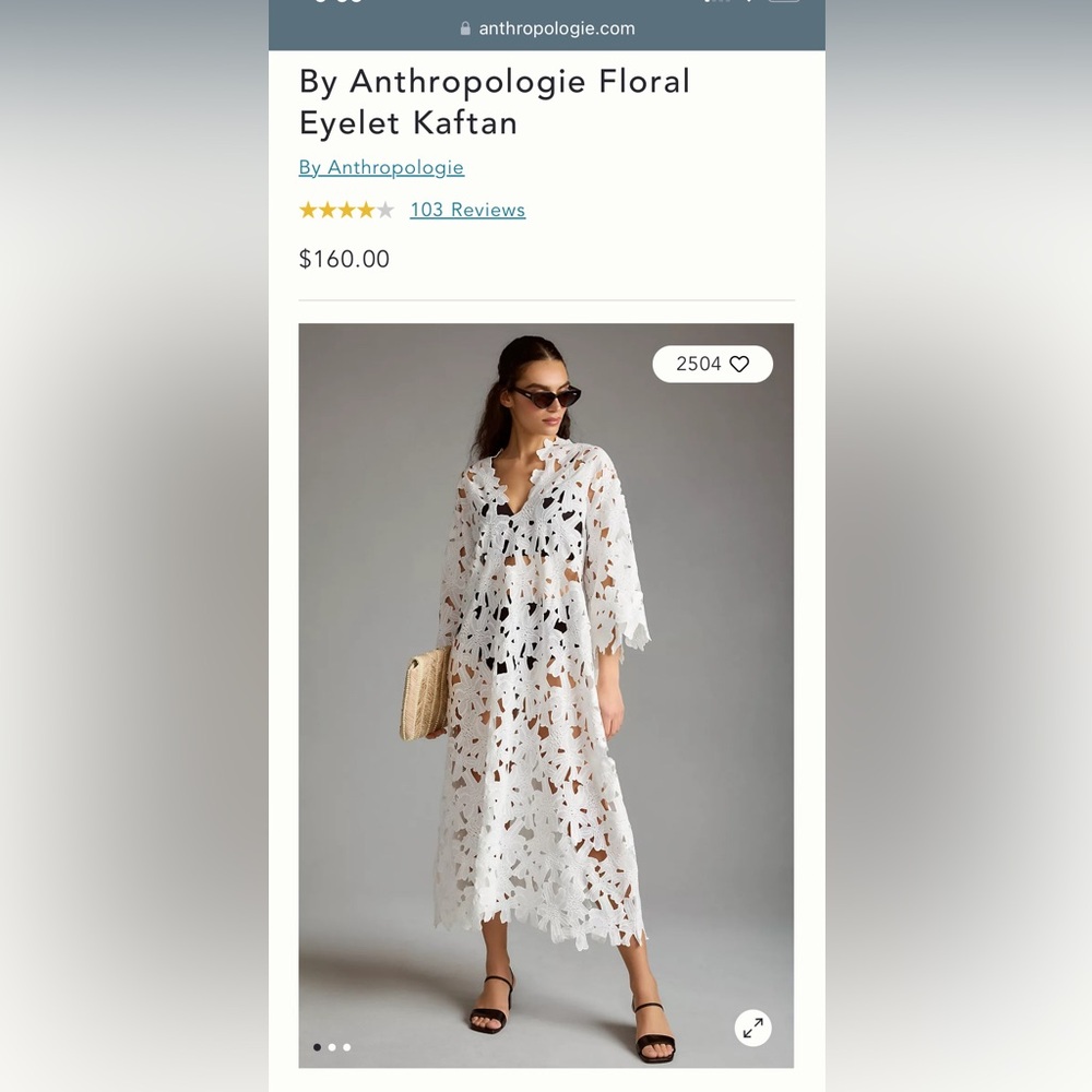 Anthropologie Floral kaftan